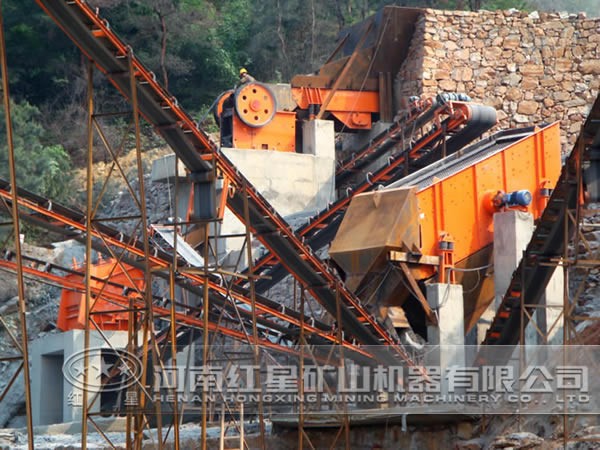 螢石破碎現(xiàn)場