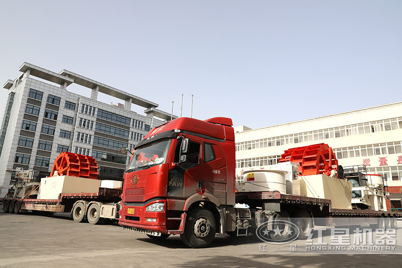 水輪車洗砂機-紅星機器廠區(qū)發(fā)貨