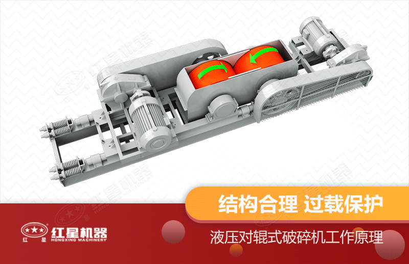 液壓對輥破碎機工作原理圖