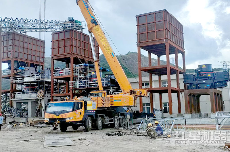 新項目｜紅星機器集團浙江舟山花崗巖濕法制砂生產(chǎn)線投產(chǎn)在即