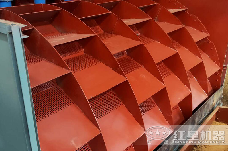 清洗石子設(shè)備-輪斗洗石機細(xì)節(jié)圖