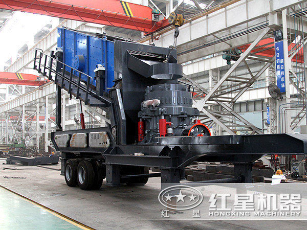 建筑垃圾移動破碎機(jī)正面圖