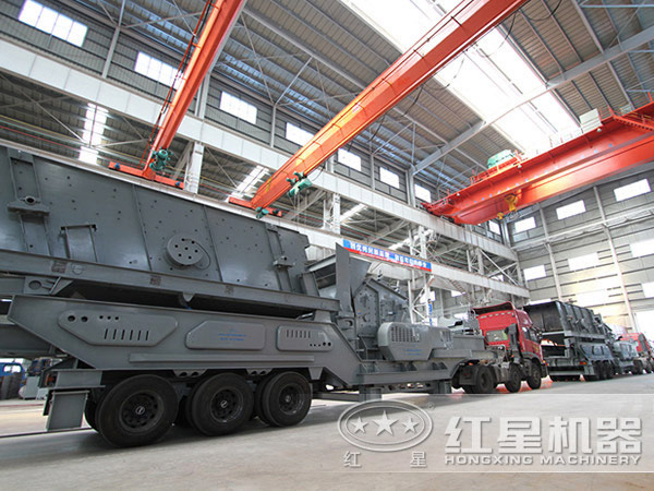 移動(dòng)破碎站車間圖