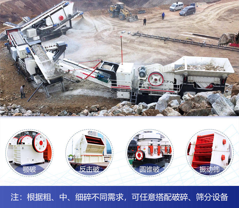 履帶移動(dòng)破碎機(jī)，多種搭配任意選擇