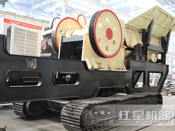 履帶式移動石子破碎機