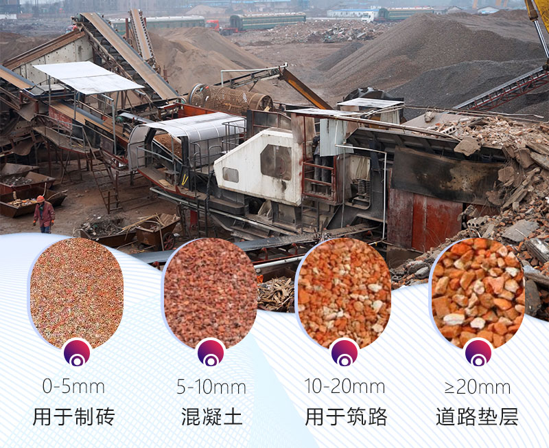 建筑垃圾生產(chǎn)現(xiàn)場(chǎng)及成品骨料
