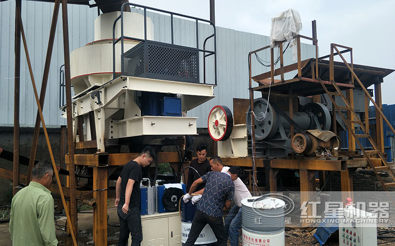 制砂生產(chǎn)線現(xiàn)場