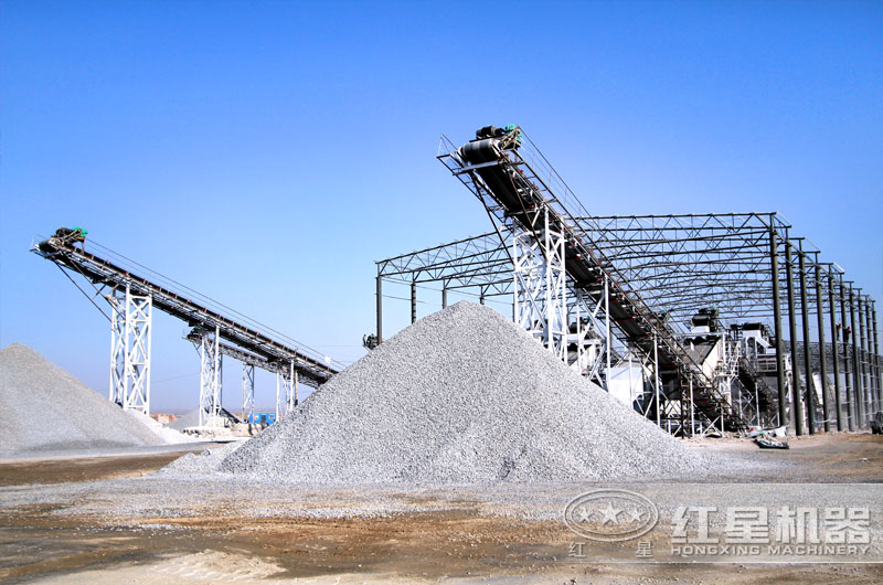 紅星大型石子生產(chǎn)現(xiàn)場(chǎng)