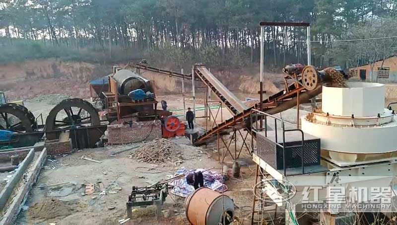 小型制沙生產(chǎn)線全場一覽