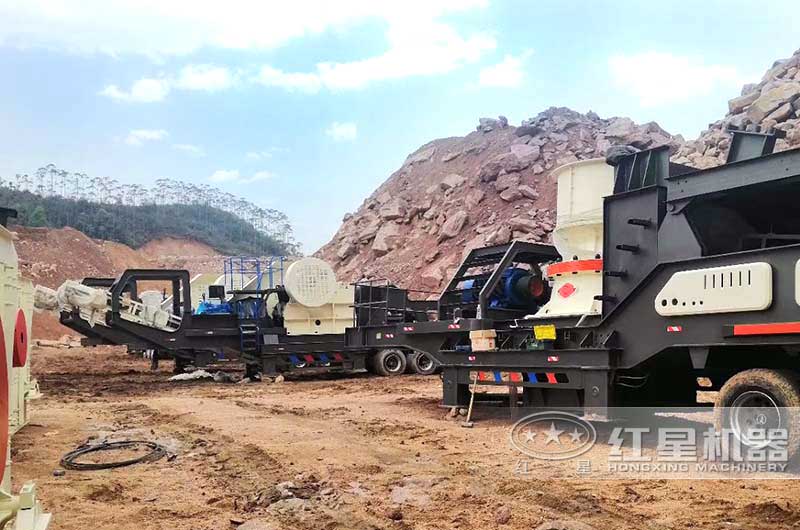 修筑高速公路產(chǎn)生的渣土被再生處理現(xiàn)場