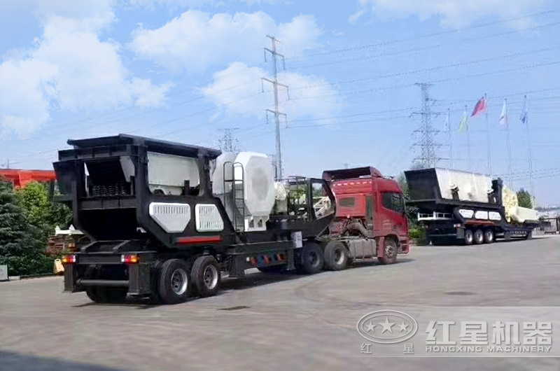 移動式細碎制砂機設備發(fā)貨